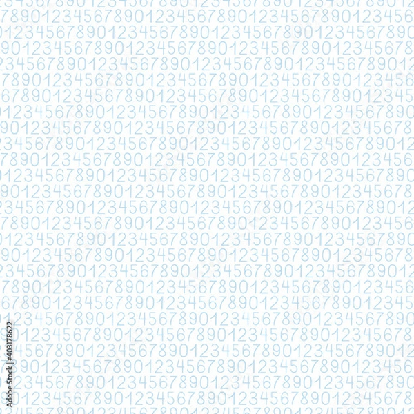 Fototapeta Numeral vector seamless pattern. Number