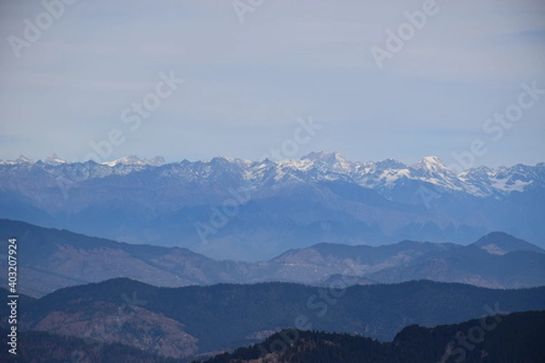 Obraz mountains and clouds