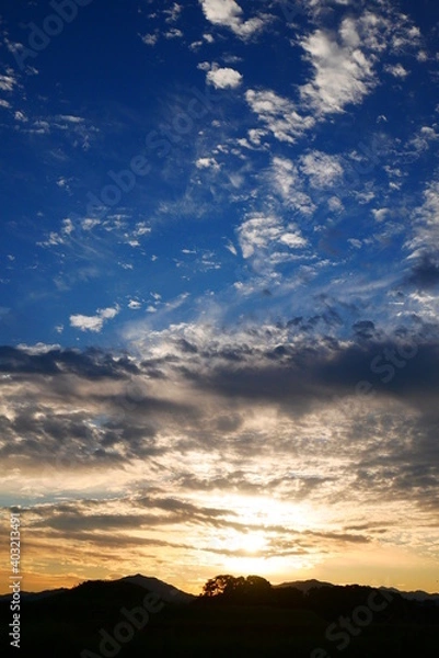 Fototapeta 沈みゆく夕日（sunset)