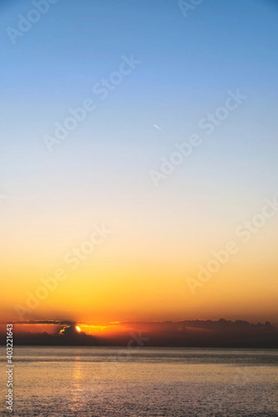 Fototapeta sunset over the sea - Marsalforn, Gozo