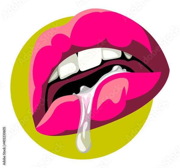 Obraz Vector lips in graphic style