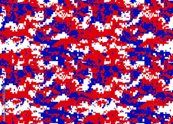 Obraz camouflage background red white blue