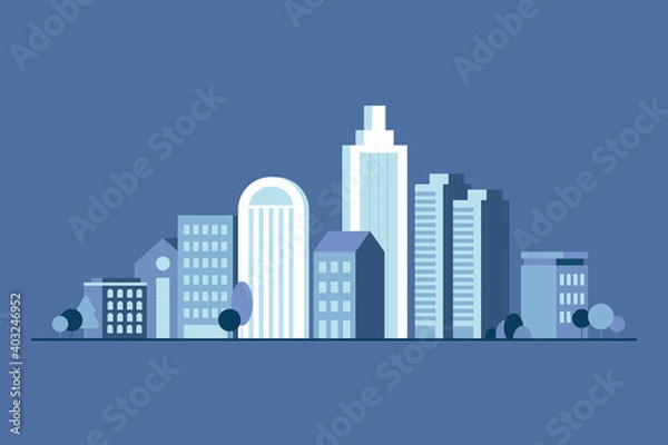 Fototapeta Urban Building View
This illustration can be used well for real estate advertising banner on web-site page or for banners in a social media.