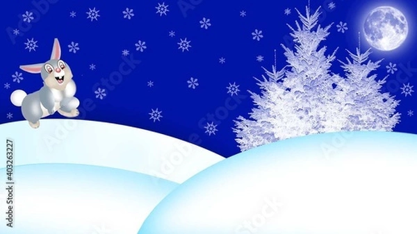 Obraz Новогодняя, рождественская открытка