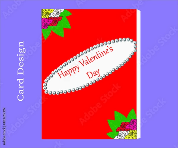 Fototapeta Valentine's card design vector
