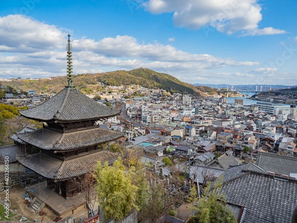 Fototapeta 尾道の町並み