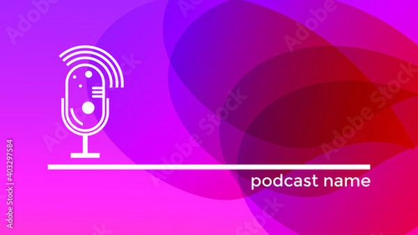 Fototapeta ABSTRACT TEMPLATE PODCAST MICROPHONE WITH GRADIENT LIQUID COLOR DESIGN BACKGROUND VECTOR. GOOD FOR COVER DESIGN, BANNER, WEB,SOCIAL MEDIA