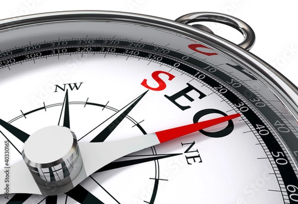 Obraz seo the way indicated by compass