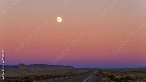 Obraz Moon over the desert.