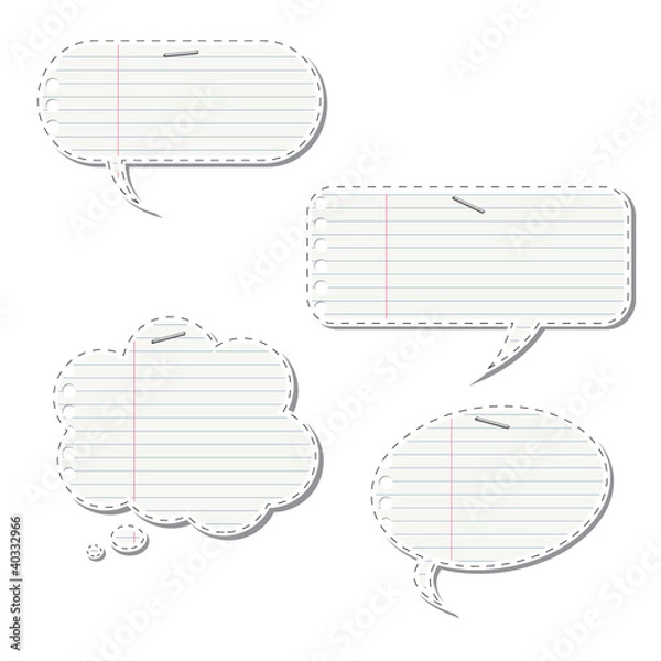 Fototapeta Collection of speech bubbles