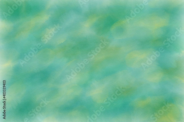 Fototapeta 緑の水彩背景