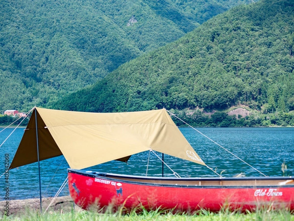 Obraz アウトドア キャンプ風景