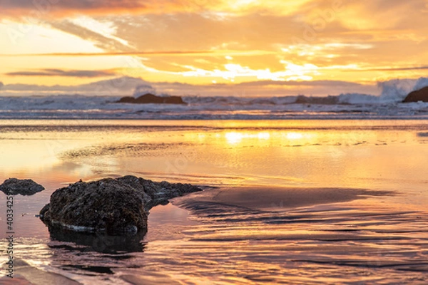Fototapeta sunset on the beach
