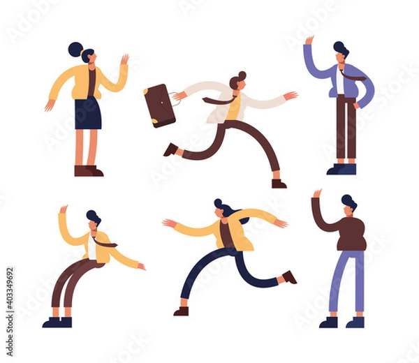 Fototapeta Businesspeople icon set vector design