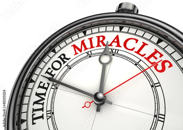 Obraz time for miracles clock closeup
