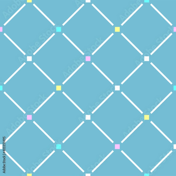 Fototapeta Japanese Diagonal Square Line Vector Seamless Pattern