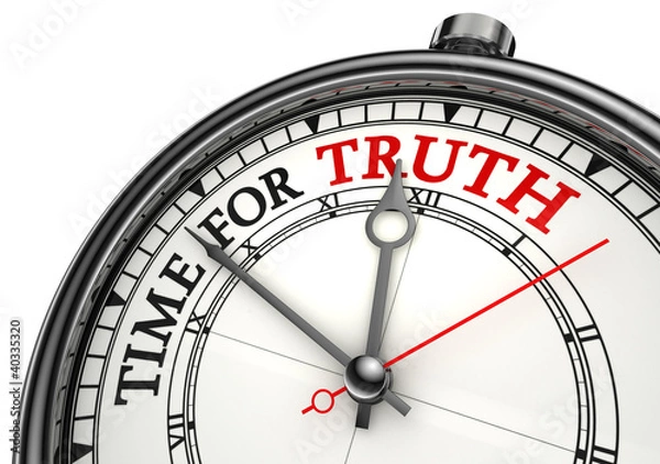 Obraz time for truth concept clock