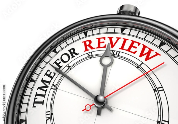 Obraz time for review concept clock