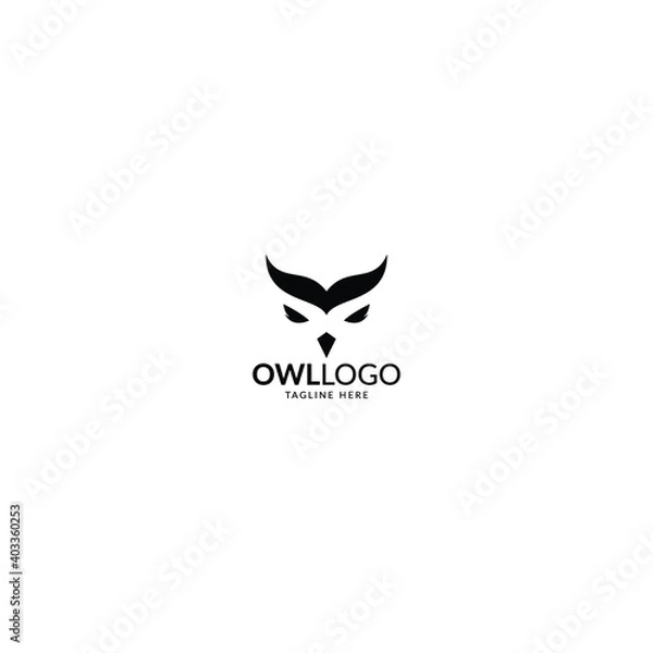 Fototapeta owl monogram logo icon design with simple modern style