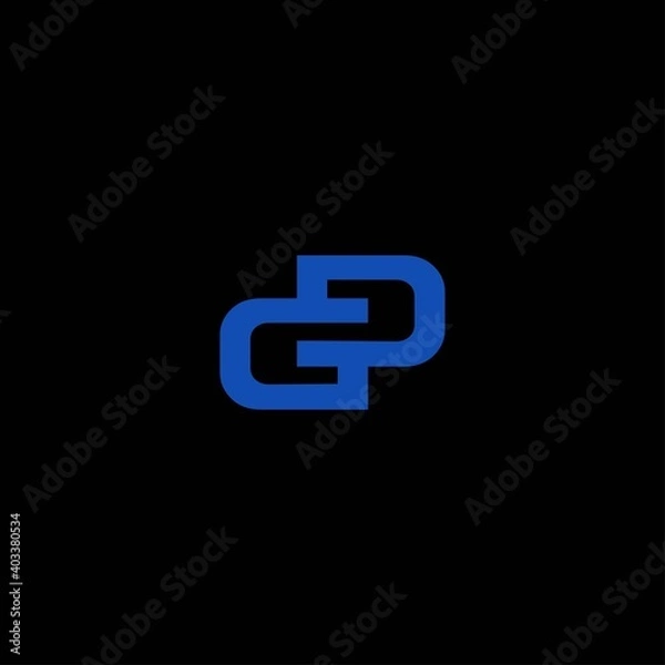 Fototapeta Amazing and modern initial letter GT design