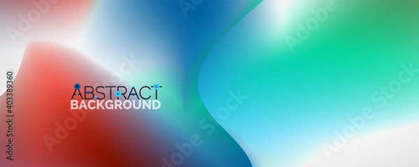 Obraz Fluid color gradient abstract background, trendy colorful wallpaper. Vector illustration for placards, brochures, posters, banners and covers
