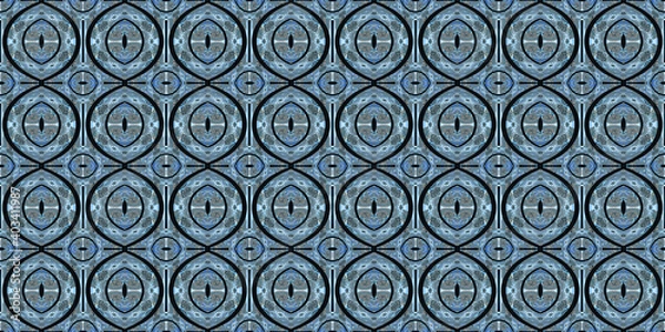 Fototapeta Colored African fabric - Seamless pattern, illustration 