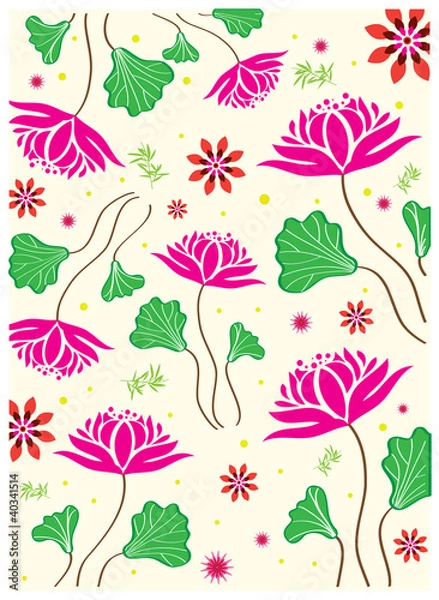 Fototapeta Lotus graphic art texture