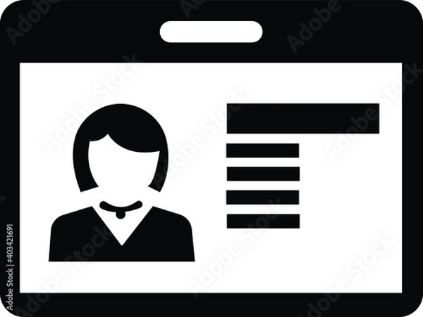 Obraz identity card icon