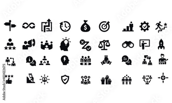 Fototapeta teamwork icons vector design 
