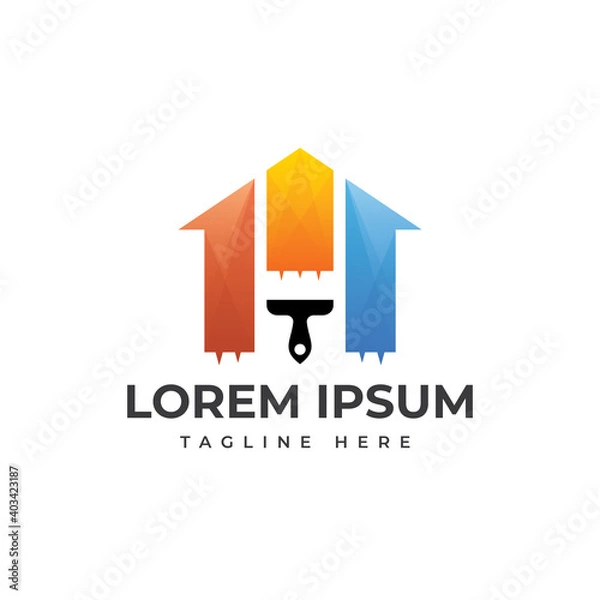 Obraz Paint house modern logo template