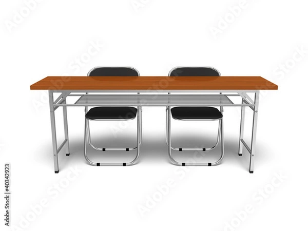 Obraz 長机とパイプ椅子