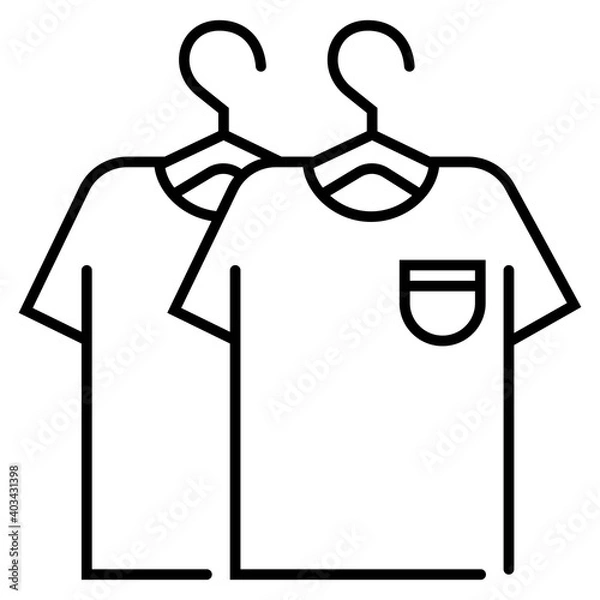 Obraz T-shirt on hanger icon, clothing shop
