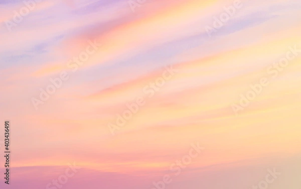 Fototapeta A soft clouds in the pastel colored gradient for background