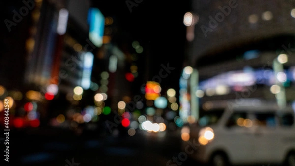 Fototapeta 東京の夜景　玉ボケ