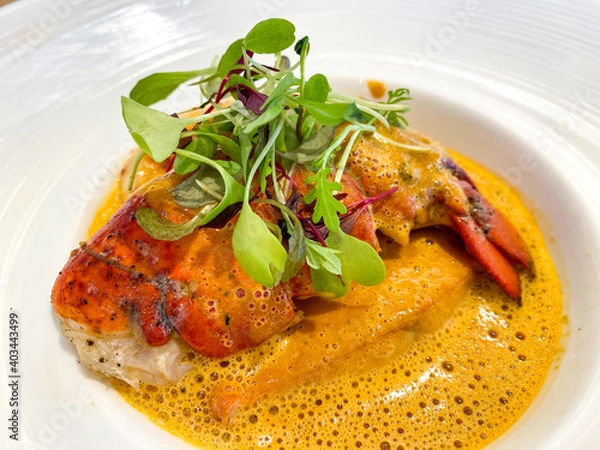 Obraz オマール海老と金目鯛のポアレ