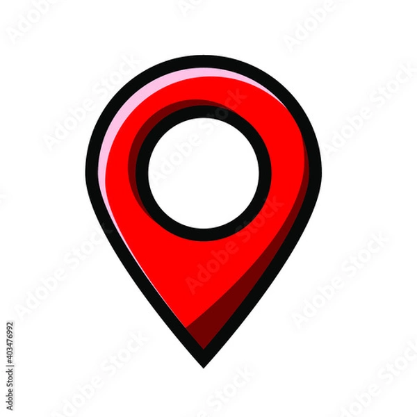 Fototapeta Icon location maps pointer 3d