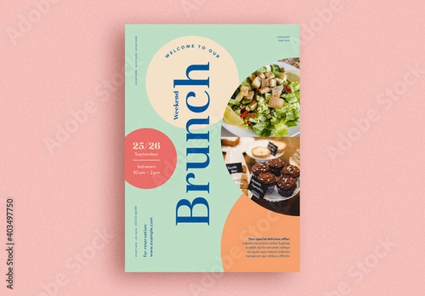 Fototapeta Brunch Flyer Layout