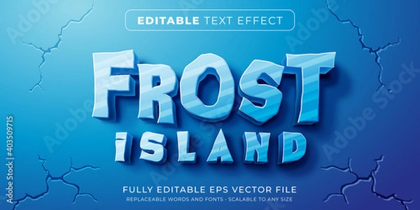 Obraz Editable text effect in frost ice style