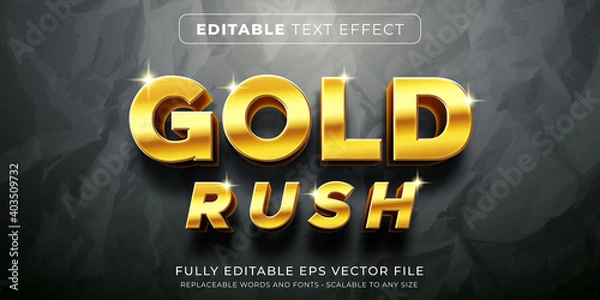 Obraz Editable text effect in elegant gold style