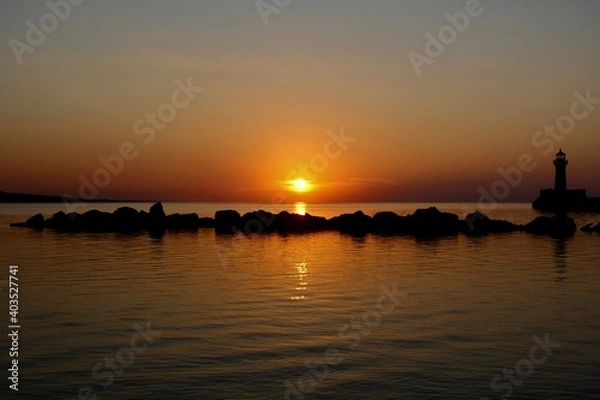 Obraz Lake Superior Lighthouse Sunrise