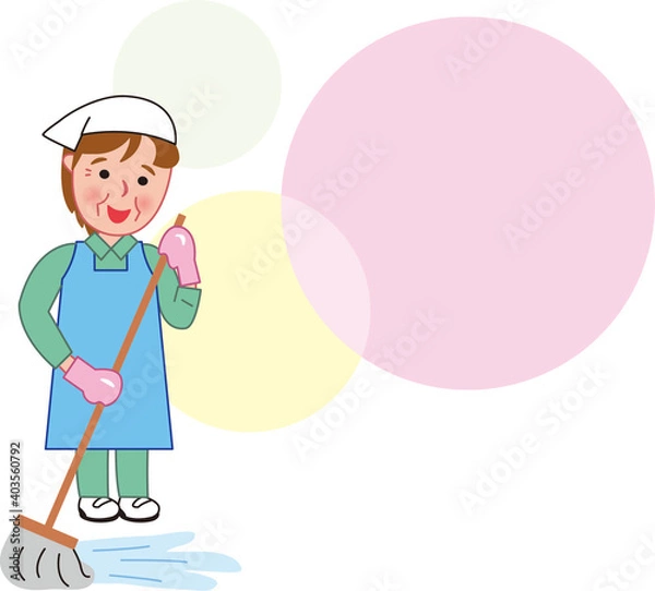 Fototapeta シニア女性清掃