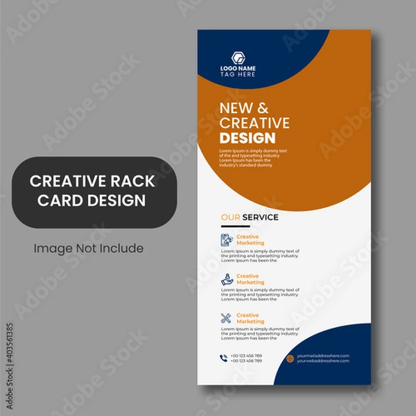 Obraz Creative Rack Card Or Dl Flyer Design Template Premium Vector