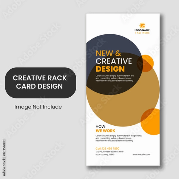 Obraz Creative Rack Card Or Dl Flyer Design Template Premium Vector