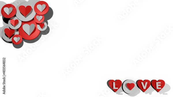 Fototapeta love abstract background 3D render