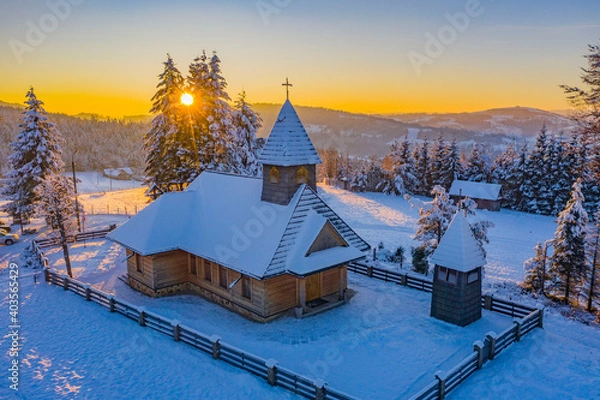 Obraz Kosciolek na Stecowce zima