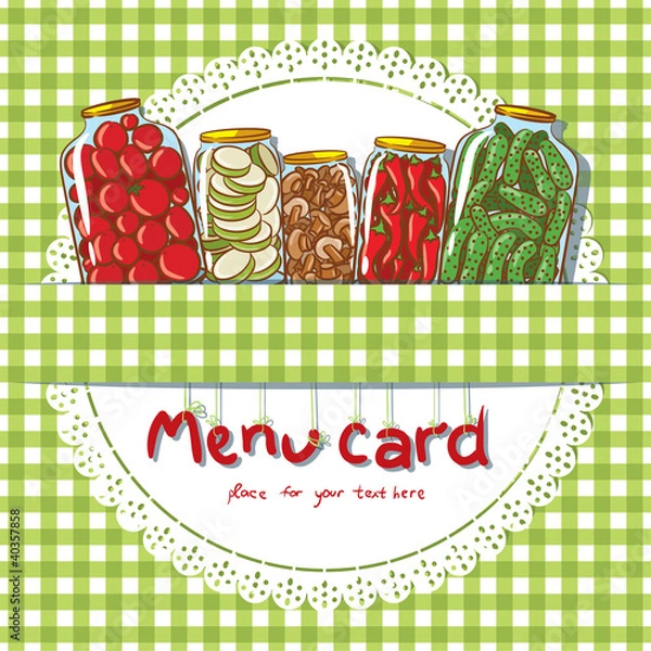 Fototapeta Menu Card Design Template