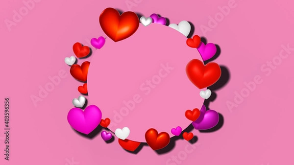 Fototapeta heart abstract background 3D render