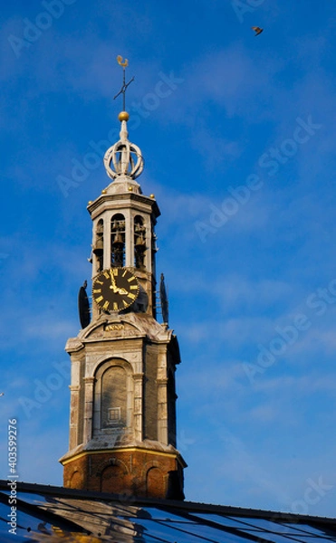 Fototapeta Clocktower with reflection