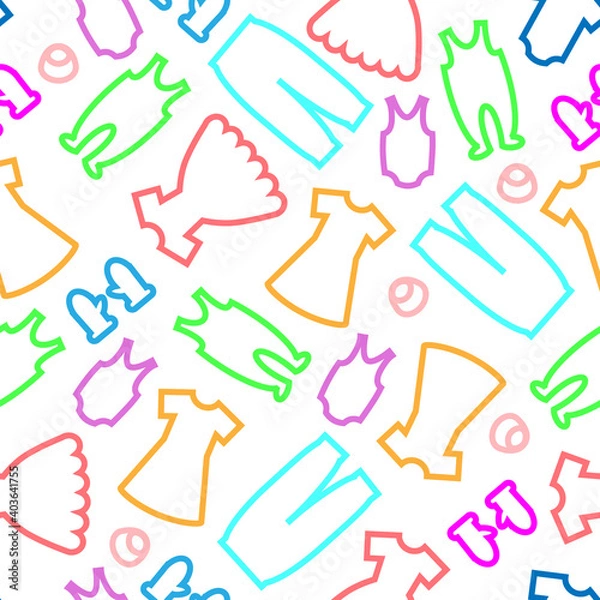 Obraz Baby clothes background