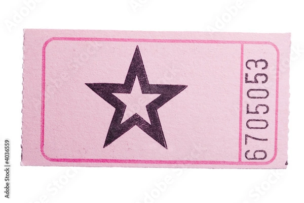Obraz Pink star ticket